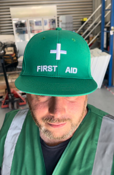 Stylish Green First Aid Cap | 3D embroidered – MSS Safety